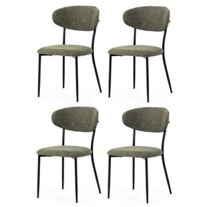 Set de scaune de sufragerie CT-W1021 GRN2, 4 buc, verde imagine