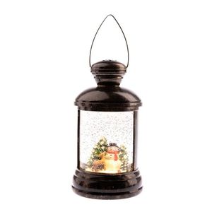 Felinar LED cu om de zăpadă electric, 10 x 18 x10 cm imagine