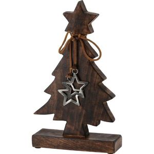 Decorațiune Stars de Crăciun din lemn demango, 18 x 30 x 6 cm imagine