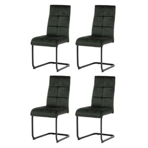 Set de scaune de sufragerie Vintage DCL-D1275GRN4, 4 buc, verde imagine