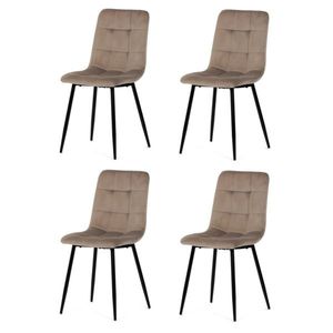 Set de scaune de sufragerie CT-281 CRM4, 4 buc, bej imagine
