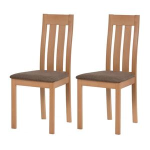 Set de scaune de sufragerie BC-2602, fag, 2 buc, maro deschis imagine