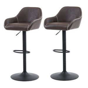 Set de scaune de bar B-716 BR3, 2 buc, maro imagine