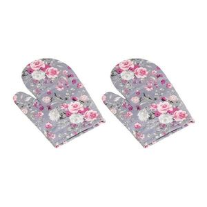 Mănușă de bucătărie Bellatex Floare roz, 28 x 18 cm, 2 buc imagine