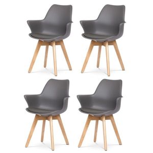 Set de scaune de sufragerie CT-771 GREY, 4 buc, gri imagine