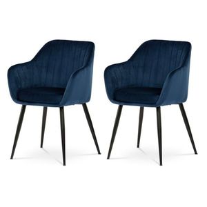 Set de scaune de sufragerie PIKA BLUE4, 2 buc, albastru imagine