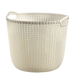 Curver 03675-X64 coș rotund Knit 30 l, crem imagine