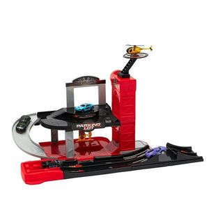 Baby Mix Garage pentru copii cu elicopter, 60 x 33x 29 cm imagine