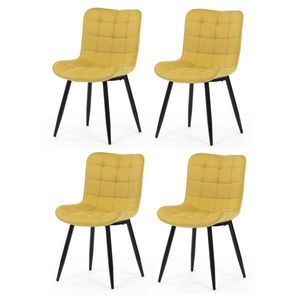 Set de scaune de sufragerie HC-462 YEL2, 4 buc imagine