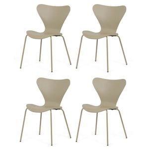 Set de scaune de sufragerie CT-X7034 CAP, 4 buc, cafeniu imagine