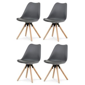 Set de scaune de sufragerie CT-762 GREY, 4 buc, gri imagine