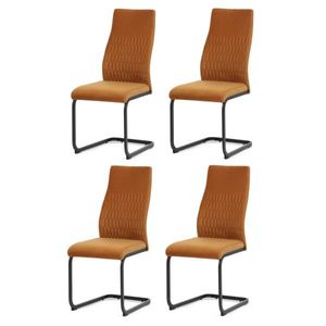 Set de scaune de sufragerie DCL-X7018 YEL2, 4 buc, galben imagine