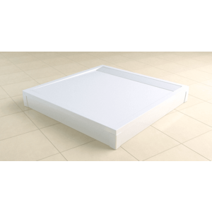 Set masca frontala si laterala pentru cadite de dus Ronal (SanSwiss) PWIL 80x100cm h9.5cm alb imagine