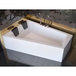 Cada baie asimetrica Besco Intima Duo 180x125cm acril orientare stanga imagine