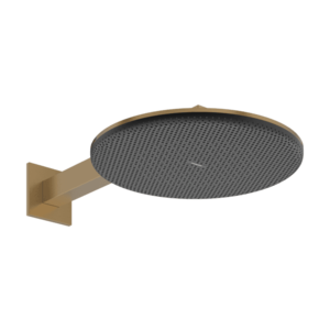Palarie de dus Hansgrohe Raindance Alive Select S 300 2jet EcoSmart cu brat de dus de perete 39cm bronz periat imagine