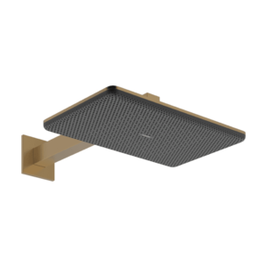 Palarie de dus Hansgrohe Raindance Alive Select Q 210x340 2jet EcoSmart cu brat de dus de perete 39cm bronz periat imagine