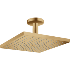 Palarie de dus Hansgrohe Raindance E 300 1jet EcoSmart cu brat de dus de tavan 10cm bronz periat imagine