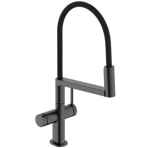Baterie bucatarie Hansgrohe Talis Select M54 PowderSpray 3jet Semi-Pro negru periat imagine