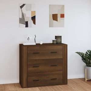 vidaXL Dulap, stejar maro, 80x33x70 cm, lemn compozit imagine