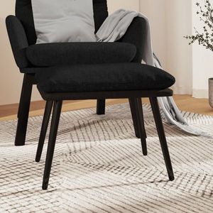 vidaXL Taburet, negru, 45x29, 5x35 cm, textil & piele ecologică imagine