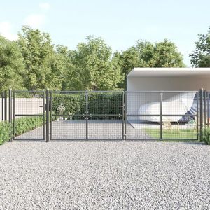 vidaXL Poartă de grădină din plasă antracit 500x175 cm oțel galvanizat imagine