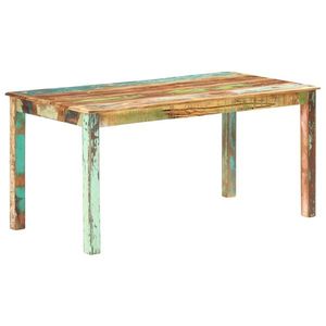 vidaXL Masă de bucătărie, 160 x 80 x 76 cm, lemn masiv reciclat imagine
