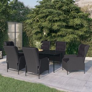 vidaXL Set de mobilier pentru grădină, 7 piese, gri închis imagine