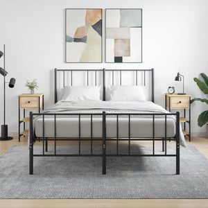 vidaXL Noptiere, 2 buc., stejar sonoma, 34x36x70 cm, lemn compozit imagine