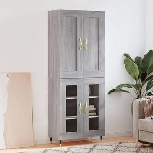 vidaXL Dulap înalt, gri sonoma, 69, 5x34x180 cm, lemn compozit imagine
