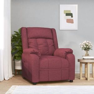 vidaXL Fotoliu rabatabil, roșu, material textil imagine
