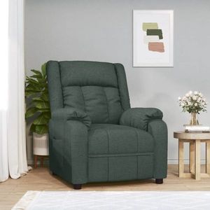 vidaXL Scaun de relaxare, verde, material textil imagine