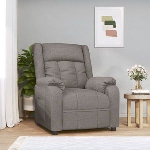 vidaXL Fotoliu rabatabil, gri taupe, material textil imagine