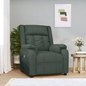 vidaXL Scaun de relaxare, verde, material textil imagine