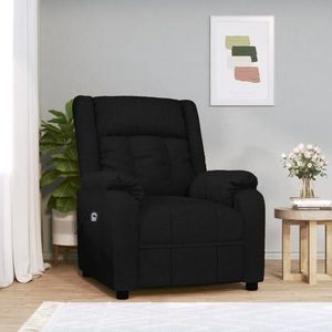 vidaXL Fotoliu rabatabil electric, negru, material textil imagine