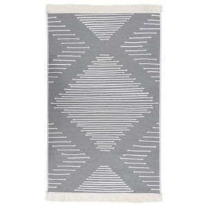 vidaXL Covor, gri închis, 120x180 cm, bumbac imagine