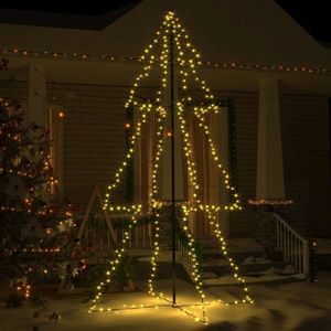 vidaXL Brad Crăciun conic, 300 LED-uri, 120x220 cm, interior&exterior imagine