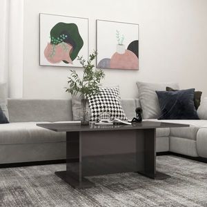 vidaXL Măsuță de cafea gri extra lucios 103, 5x60x40 cm lemn prelucrat imagine