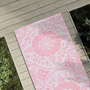 vidaXL Covor de exterior, ARAKIL roz, 80x250 cm, PP imagine