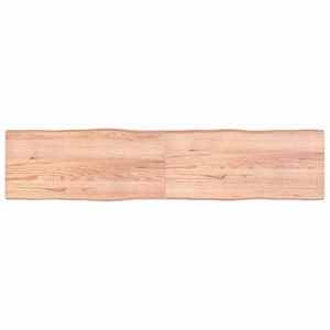 vidaXL Blat masă, 220x50x(2-6) cm, maro, lemn tratat contur organic imagine
