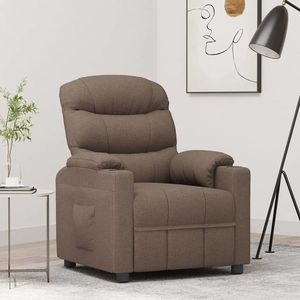 vidaXL Fotoliu rabatabil, gri taupe, material textil imagine