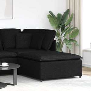 vidaXL Modul taburet modular pentru canapea, negru, 100x100x48 cm imagine