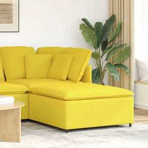 vidaXL Taburet modular pentru canapea, galben deschis, 100x100x48 cm imagine