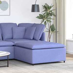 vidaXL Canapea modulară, taburet, albastru-deschis, 100x100x48 cm imagine