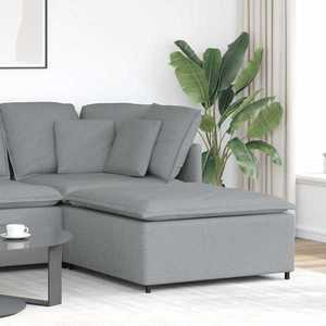 vidaXL Modul taburet modular pentru canapea, gri deschis, 100x100x48 cm imagine