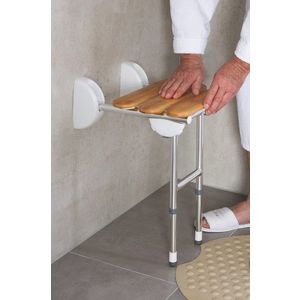 Adaptor XL scaun dus Ridder, pliabil, pentru seniori, alb / crom, sustine maxim 175kg, A141100, Pro imagine