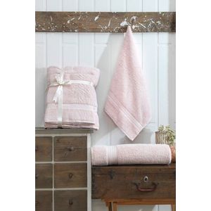Set prosoape, Eponj Home, DS, Bumbac, Roz pudra imagine