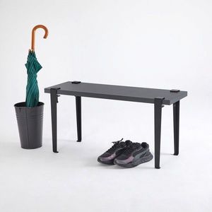 Banca, Logg, Khalkeus , 90x45x30 cm, Antracit / Negru imagine