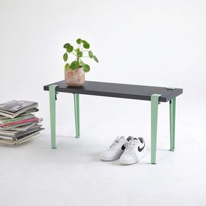 Banca, Logg, Khalkeus , 90x45x30 cm, Antracit / Mentă / Verde imagine