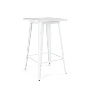 Masa Minnesota, Bizzotto, 60 x 60 x 103 cm, otel laminat, alb imagine