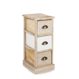 Comoda Finnley, Bizzotto, 26 x 32 x 62 cm, lemn de paulownia imagine